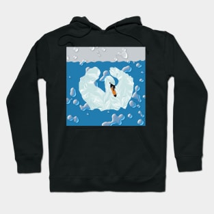 Marbled Paper Swan Hoodie